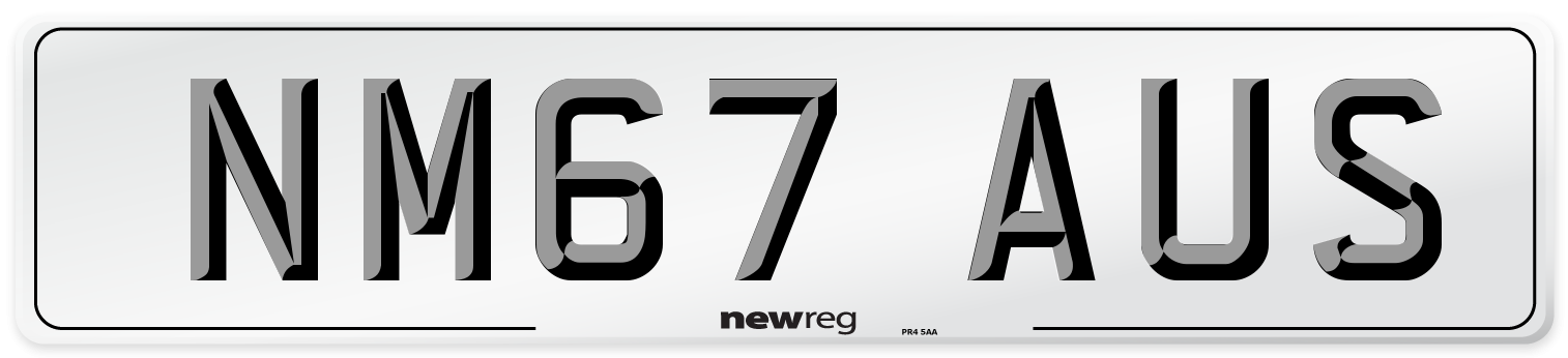 NM67 AUS Number Plate from New Reg